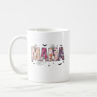 Pastel Ghost and Pumpkin Mama Coffee Cup Koffiemok