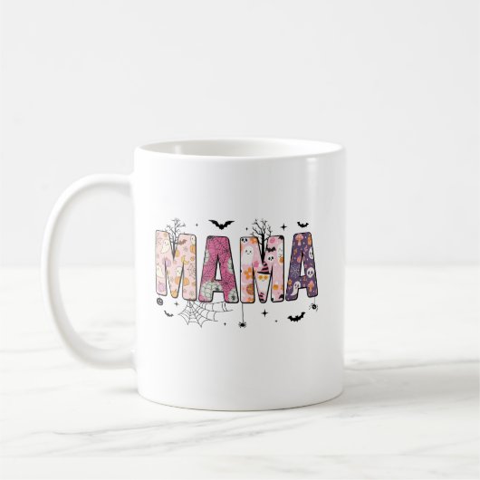 Pastel Ghost and Pumpkin Mama Coffee Cup Koffiemok (Links)