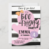 Pastel Ghost Halloween Boothday Party Birthday Kaart (Voorkant)