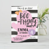 Pastel Ghost Halloween Boothday Party Birthday Kaart (Staand voorkant)