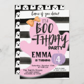 Pastel Ghost Halloween Boothday Party Birthday Kaart (Voorkant / Achterkant)