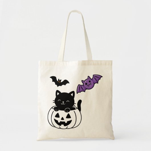 Pastel Ghost Halloween Tote Tas (Voorkant)