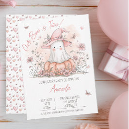 Pastel Ghost Halloween Verjaardag Kaart