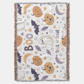 Pastel Ghost & Pompoen Worpdeken Deken (Voorkant Verticaal)