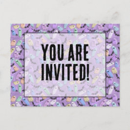 Pastel Ghosties Party Uitnodigen Uitnodiging Briefkaart