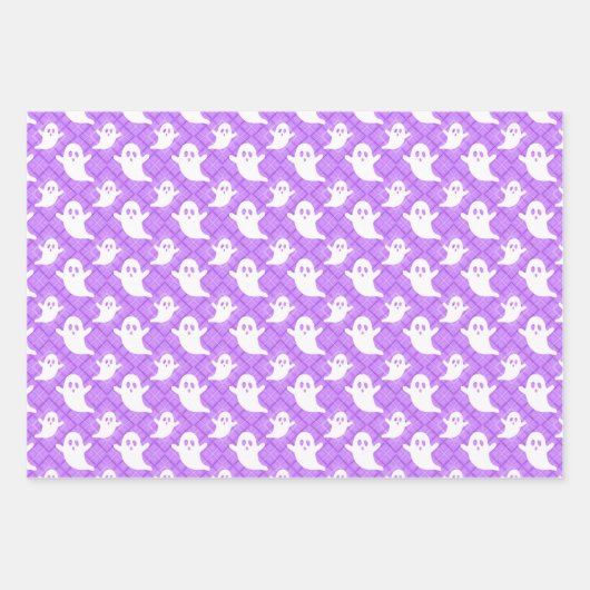Pastel Ghosts Halloween Wrapping Paper set van 3 (Voorkant 3)