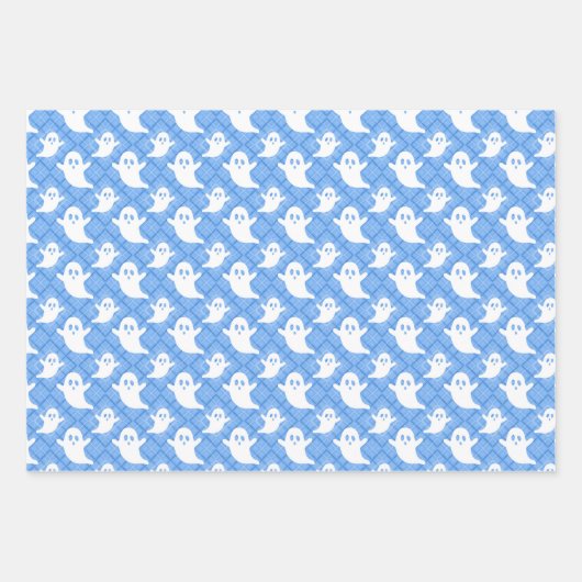 Pastel Ghosts Halloween Wrapping Paper set van 3 (Voorkant 2)