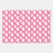 Pastel Ghosts Halloween Wrapping Paper set van 3 (Voorkant)