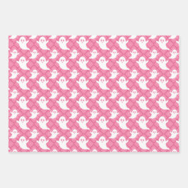 Pastel Ghosts Halloween Wrapping Paper set van 3