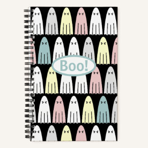 Pastel Ghosts Spooky Halloween Spiraal Notitieboek
