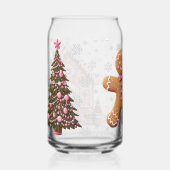 Pastel Gingerbread Christmas Blikvorm Glas (Voorkant)