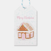 Pastel GingerBrood House kerstcadeau Label Cadeaulabel (Voorkant)