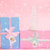 Pastel GingerBrood House kerstcadeau Label Cadeaulabel
