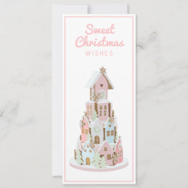 Pastel Gingerbrood Suiker Castle Cake Feestdagenkaart
