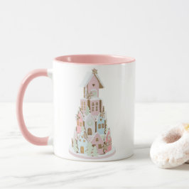 Pastel Gingerbrood Suiker Castle Cake Mok