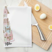 Pastel Gingerbrood Suiker Castle Cake Theedoek (Quarter Fold)