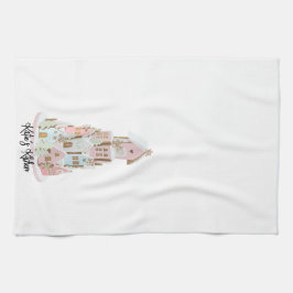 Pastel Gingerbrood Suiker Castle Cake Theedoek