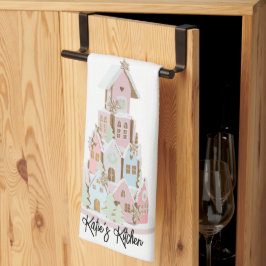 Pastel Gingerbrood Suiker Castle Cake Theedoek