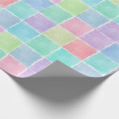 pastel gingham - blokken cadeaupapier (Hoek)