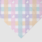 Pastel Gingham Harten   Tissuepapier (Detail)