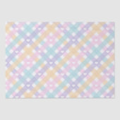 Pastel Gingham Hearts Tissuepapier (Voorkant)
