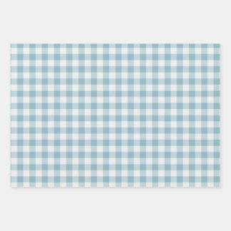 Pastel Gingham Inpakpapier Vel