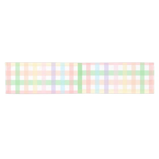 Pastel Gingham Korte Tafelloper (Horizontaal)