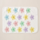 Pastel Gingham Lachende Bloemen Mooie Deken (Voorkant (horizontaal))