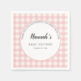 Pastel Gingham Napkins-Baby shower Servet