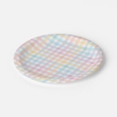 Pastel Gingham Paper Plate Papieren Bordje (Gekanteld)