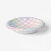 Pastel Gingham  Papieren Kommen (Gebogen)