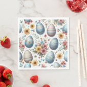 Pastel Gingham Pasen Eier Servetten (Insitu)