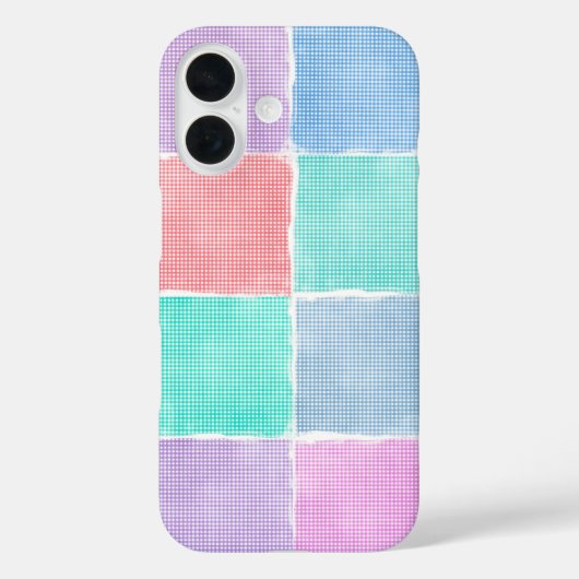 pastel gingham patchwork blokken Case-Mate iPhone case (Achterkant)