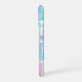 pastel gingham patchwork blokken iPhone 16 hoesje (Linkerkant)
