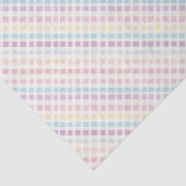 Pastel Gingham Patroon Moderne Verjaardag Tissuepapier (Detail)