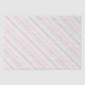 Pastel Gingham Patroon Moderne Verjaardag Tissuepapier (Voorkant)