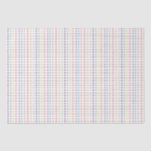 Pastel Gingham Patroon Moderne Verjaardag Tissuepapier