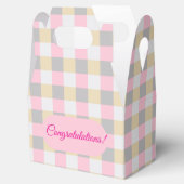 Pastel Gingham Plaid Bedankdoosjes (Geopend)