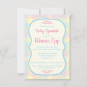 Pastel Gingham Pset, Pink, Blue Baby Sprinkle Kaart (Voorkant)