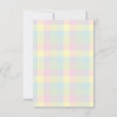 Pastel Gingham Pset, Pink, Blue Baby Sprinkle Kaart (Achterkant)