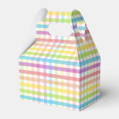 Pastel Gingham Rainbow Baby Shower Bedankdoosjes (Achterkant)