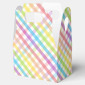Pastel Gingham Rainbow Baby Shower Easter Bedankdoosjes (Geopend)