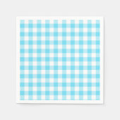Pastel Gingham Servetten Blauw (Voorkant)