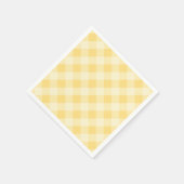 Pastel Gingham servetten Geel (Hoek)