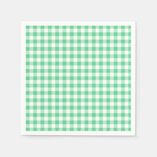Pastel Gingham servetten Groen