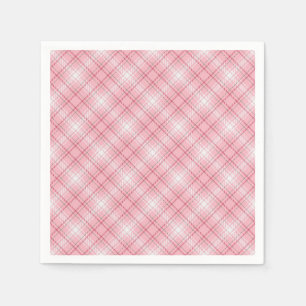 Pastel Gingham servetten Zachte rood