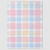 Pastel Gingham – Zachte Watercolor Patroon Tissuepapier (Voorkant)