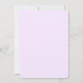 Pastel Girl Cat Invite Kaart (Achterkant)