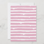 Pastel Girl Dinosaur 1st Birthday Invitation Kaart (Achterkant)