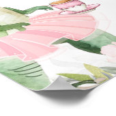 Pastel Girl Dinosaur Tutu Tea-Rex Welkomstbord Poster (Hoek)